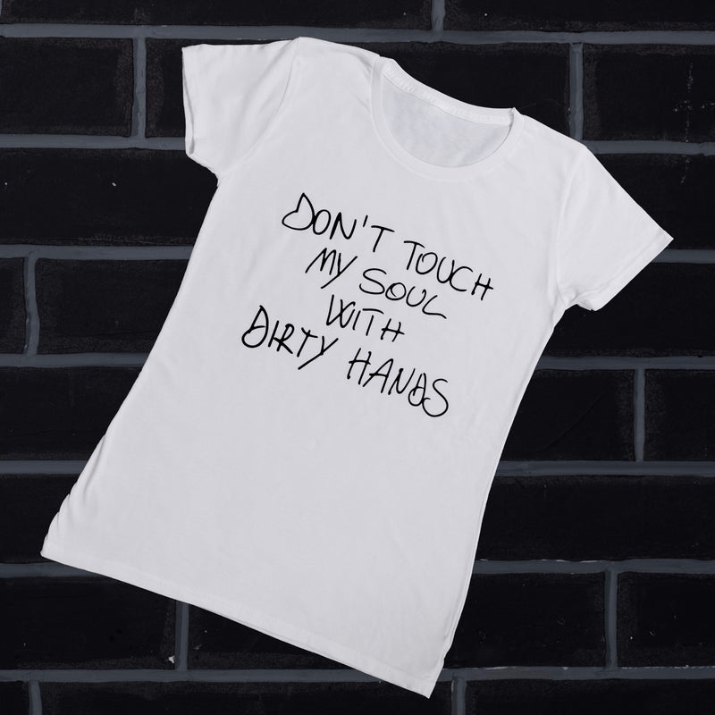 T-SHIRT DONNA CON SCRITTA - DON'T TOUCH
